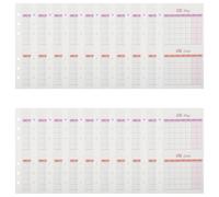 Housoutil 20 Sheets Budget Planner Inserts with Monthly Blank Calendar Sheets, Doublesided Paper Refills for 6 Ring Calendar, Detailed Scheduling with Year and Month Sections to Maintain