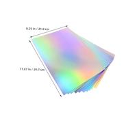 Housoutil 20 Sheets Holographic Cardstock Metallic Rainbow Colored Paper for Crafting Scrapbooking Card Making with Shimmering Reflective Finish Easy to Cut and Fold for DIY Art Projects