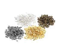 Housoutil 2000pcs 2mm Copper Crimp Tube Beads for Jewellery Making with Precision Positioning and Stable Connections, for DIY Craft and Earring Crafting Projects