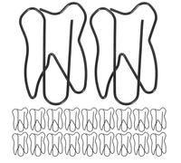Housoutil 200pcs Black Tooth Shaped Paper Clips for Reports and Documents, Classic Elegant Matte Surface Clips Made of Pet and Iron, Space-Saving and Holding Consistent Shape, for Office
