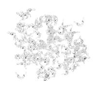 Housoutil 200Pcs Connector Clasp Fitting Fold-Over Bead Tips End Crimps Knot Covers for DIY Jewelry Making Supplies Suitable for Bracelets and Necklaces