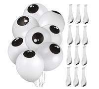 Housoutil 200pcs Eyeball Party Balloons Welcome Halloween Balloon Balloons Decorations Mini Pump Colors Fake Fete Scary Inflatable LED Halloween Eye Ball Balloon Number Emulsion White