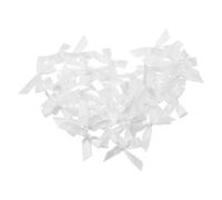 Housoutil 200pcs Mini Ribbon Craft Bows White Polyester Small Satin Bows for Crafts and Present Wrapping with Elegant and Sophisticated Style and Wedding Decorations