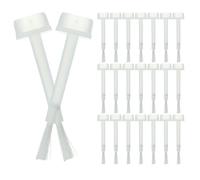 Housoutil 200pcs Nail Polish Replacement Brush Set with Soft Nylon Bristles for Improved Work Efficiency, Long round Nail Polish Gel Brush for Manicure Tool, for Home and Salon Use