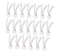 Housoutil 20pcs 35mm Piezo Disc Ceramic Leads Trigger Buzzer Steel Plate, Self-excited Transducer Element for Guitar Pickup and Acoustic Random Color