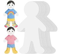 Housoutil 20PCS Blank People Cutout, DIY White Human Shapes Cut Outs