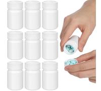 Housoutil 20pcs Capsules Empty Bottle Pill Case for Travel Moistproof Waterproof Lightweight Polyethylene Spiral Bottle Structure with Beautiful and Unique Pattern Design for Medication