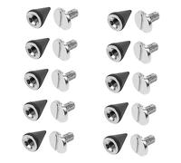 Housoutil 20Pcs Cone Shape Metal Rivets Screw for Leather Craft DIY Punk Rivets for Handbag Belt Shoes Bracelets Easy to Install Decorative Accessories