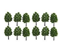 Housoutil 20pcs Green Landscape Model Trees Realistic Scenery Miniature Trees for Architectural Models and Railways