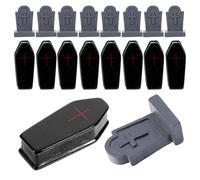 Housoutil 20pcs Halloween Grave Props Realistic Resin Tombstones for Decor Adornments Miniature Graveyard Decorations for Spooky Atmosphere for Halloween Celebrations
