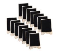 Housoutil 20pcs Mini Wooden Chalkboard Signs Small Blackboards for Food Labels Message Boards Reusable Decorative Reserved Signs for Buffet Cafe Party