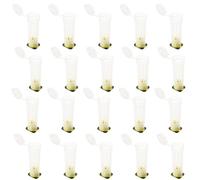 Housoutil 20Pcs Plastic Queen Cage Protector Cell Beekeeping Tool Apiculture Equipment for Beekeepers