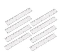 Housoutil 20pcs Transparent Plastic Straight Rulers Measuring Tools with Clear Precision Scales for Students School Office Home Use