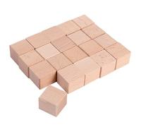 Housoutil 20Pcs Wooden DIY Stamp Blocks Beech Wood Scrapbook Seal Crafting Blanks for Hand Account Handbook Creative Decoration