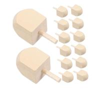 Housoutil 20pcs Wooden Dreidels for Hanukkah DIY Craft Kit Unfinished Natural Wood Spinning Tops for Adults Holiday Decorations and Creative Painting Projects