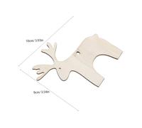 Housoutil 20pcs Wooden Reindeer Cutouts Unfinished Craft Ornaments for Painting DIY Christmas Decorations Lightweight Smooth Surface Hand Polished Holiday Tree Door Window Decor