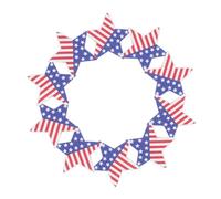 Housoutil 20pcs Wooden Star Beads for Jewelry Making USA Independence Day Theme Natural Wood Texture Spacer Beads for Necklace and Bracelet Craft Projects Lightweight Patriotic Accessories