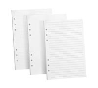 Housoutil 240Pcs Detachable Loose Leaf Notepad Paper Refill with Smooth Writing Surface Includes Lined Dot and Blank Ivory White Pages Replacement Inserts for Student Binders and Notebooks