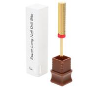 Housoutil 24Mm Extra Long Tungsten Carbide Nail Drill Bit, Cylindrical Manicure Drill Bit for Acrylic Nails, Sturdy Cuticle Removal Tool for Home and Salon Use