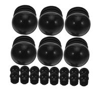 Housoutil 24pcs Round Tube End Caps Plastic Pipe Plugs Chair Leg Inserts Furniture Foot Covers for Plastic Tubes with Secure Sealing and Wear Resistant Design
