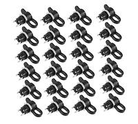 Housoutil 24pcs Threaded Dc Power Socket Connectors with Waterproof Caps Panel Mount Adapters for Electronic Devices Plastic Insulated Power Jacks