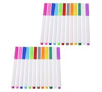 Housoutil 24Pcs Water-soluble Colored Paintbrush Pens with Erasable Liquid Chalk for Blackboard Drawing Suitable for Preschool Art Classroom and Home Use