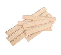 Housoutil 24Pcs Wooden Ruler Set with Clear Scale Markings Accurate Measuring Tools for School Office Drawing Natural Wood Finish Straight Rulers for Woodworking and Precision Tasks