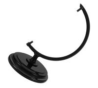 Housoutil 25cm Globe Base Stand for Terrestrial Globe with Versatile Compatibility and Easy Observation, Stylish Black Plastic Replacement Part Suitable for Classroom and Learning