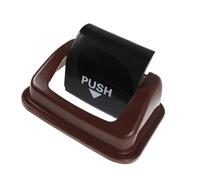 Housoutil 25L Outdoor Plastic Garbage Can Lid, Brown Swing Top Trash Bin Cover Replacement, Waste Bin Storage Accessory for Garden and Kitchen Use