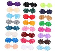 Housoutil 25pcs Chinese Style Knot Fasteners Delicate Classical Buttons for Sewing Supplies Unique Crafting Embellishments for Clothing Accessories