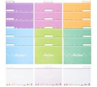 Housoutil 25pcs Recipe Card Sheets with Rounded Corners for Kitchen Supplies Smooth Writing Paper Cards to Record Cooking Methods for Home Cooking and Meal Planning Random Color