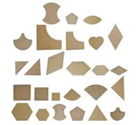 Housoutil 27pcs DIY Sewing and Patchwork Templates Set - Acrylic Quilting Rulers and Cutting Stencils for Fabric and Leather - Patchwork Design Tools for Sewing Machine Quilting Projects