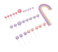 Housoutil 28Pcs Mini Balloon Cake Decorations for Celebrations Birthday Wedding and Party Photography Vibrant Rainbow Theme with Unique Flair