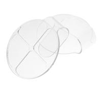 Housoutil 2pcs Acrylic Makeup Mixing Palettes 4 Compartments, Convenient to Hold Blending Plates for Colour Mixing, for DIY Nail Polish and Nail Art Supplies