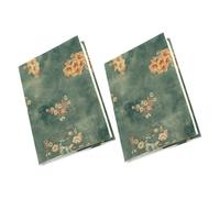 Housoutil 2PCS Adjustable Fabric Book Sleeve Soft Cloth Notebook Cover Protective Book Protector for Students and Lovers