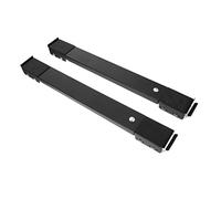 Housoutil 2pcs Adjustable Washing Machine Base Stand, Iron Mobile Base for Washer and Fridge, Black, Keeps Appliances the Floor, British Home Laundry Use