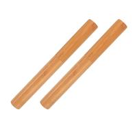 Housoutil 2pcs Bamboo Document Storage Tube Utensils Carry Tube with Outstanding Protection round Shape and Sophisticated Visual Impact for Mailing and Organizing Paperwork