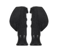 Housoutil 2pcs Black PVC Rollator Walker Hand Grips Replacement Kit with Contoured Shape, Thickened Surface for Reducing Wrist and Forearm Fatigue, Suitable for Mobility Devices and Canes