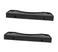 Housoutil 2pcs Black Telescopic Ladder Pads Anti-Slip Aluminum Alloy Bunk Bed Step Cushion for Rv Ladder Stabilizer Brackets Quiet Noise-reducing Covers for Bedrooms and Dormitories