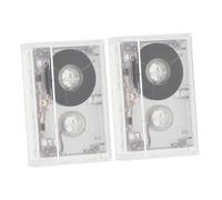 Housoutil 2pcs Blank Cassette Tapes Tapes Clear Audio for Interviews Music Speech Compact Portable Micro Cassette Compatible