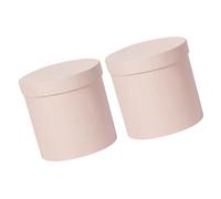 Housoutil 2pcs Box Bouquet Box Custom Large Para Mini Wallet Bridesmaid Trinket Happy Birthday Her Velvet Round Post Arrangement Cartoon Florist Decorations Golden Couple Cash Cardboard Pink