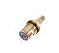 Housoutil 2pcs Brass Faucet Valves Replacement with Ceramic Disc Insert Copper Tap Valves for Kitchen Bathroom Mixer Taps Hot Cold Water Repair Parts