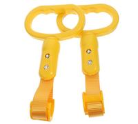 Housoutil 2pcs Bus Handle Rings with Straps for Cars and Subways, Sturdy Nylon and Plastic Material, Easy to Fix Replacement Grip Handles for Trash Can Lids