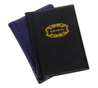 Housoutil 2pcs Coin Collecting Album with PU PVC Coin Holder Organizer for Money Collection Portable Storage Book for Collectors Travel-Friendly Compact Showcase
