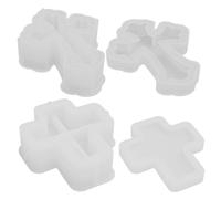 Housoutil 2pcs Creative Silicone Mold for Box with Lid, Cross Storage Box Shape, Easy Release Process, Broad Material Compatibility, for Resin Craft, Candle Holder Casting Mold