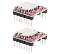 Housoutil 2pcs Dfplayer Mini Module with Adjustable Volume Open Source Card Music Player Board for DIY Maker Audio Projects Compatible with Sd Cards Portable Electronic Audio Module