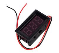Housoutil 2Pcs Digital LED Voltmeter Panel Dc 3.5V-30V Voltage Tester Display Meter for Industrial Electricity Measurement and Monitoring, Black Shell with Red Digits