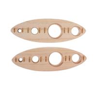Housoutil 2pcs Doll Eye Setting Tool with Wooden Measurement Gauge Board, Safety Eye Auxiliary Crochet Tool for Amigurumi and Stuffed Animal Crafting