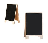 Housoutil 2pcs Double-Sided Wooden Chalkboard with Stand Practical Message Boards for Home Weddings Crafts Parties Restaurants Portable Reusable High-Grade Wood Design