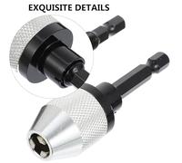 Housoutil 2pcs Drill Chuck Conversion Adapter Hex Shank Collet Fixture for Electric Rotary Tools Easy Locking for Garage and Home Use Compatible